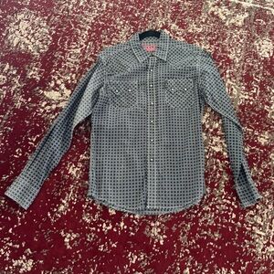 Cinch black and White Geometric Shirt